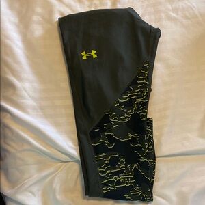 Under Armour Green and Yellow Performance Leggings
